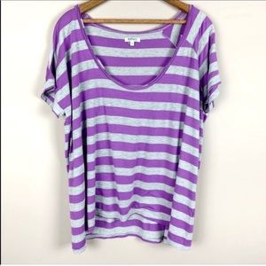 🌿Distressed Striped Tee